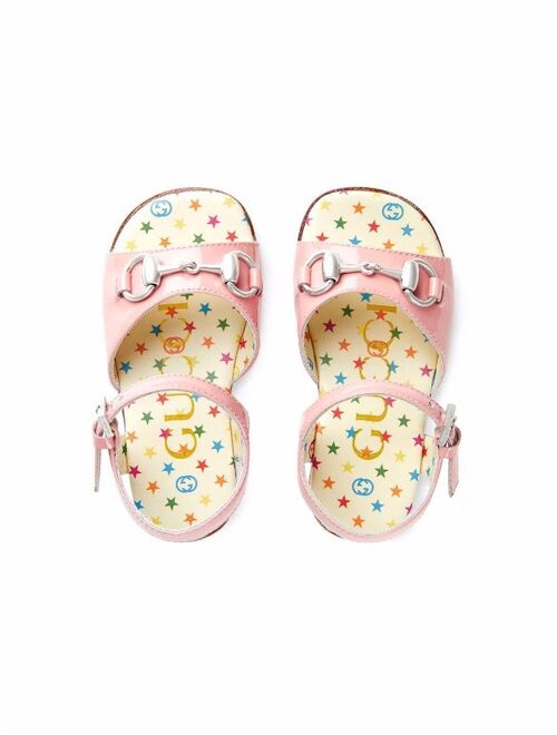 Gucci Kids glitter-detail horsebit sandals