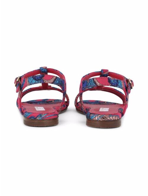 Dolce & Gabbana Kids jacquard buckle sandals