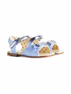 Kids glitter-detail open-toe sandals