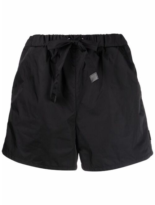 Moncler high-waisted drawstring shorts
