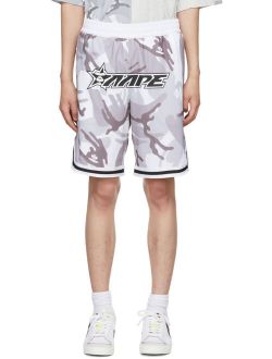 AAPE by A Bathing Ape White Cotton Reversible Shorts