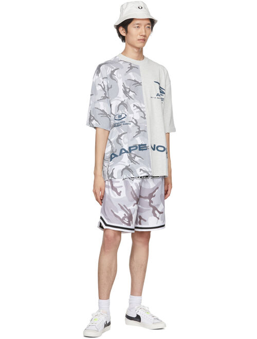 AAPE by A Bathing Ape White Cotton Reversible Shorts