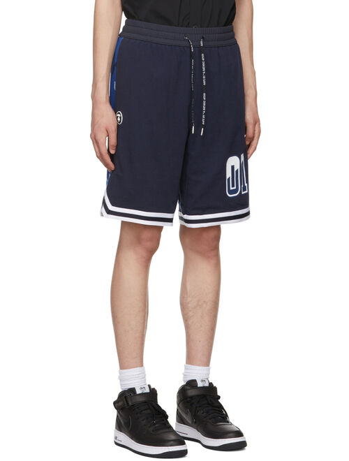AAPE by A Bathing Ape Blue Polyester Reversible Shorts