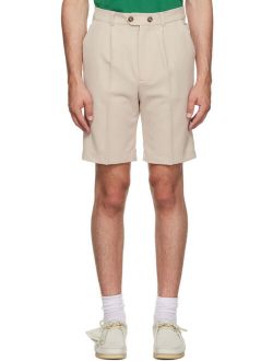 Manors Golf Beige Polyester Shorts