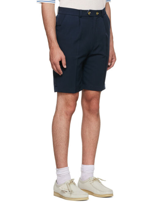 Manors Golf Navy Polyester Shorts
