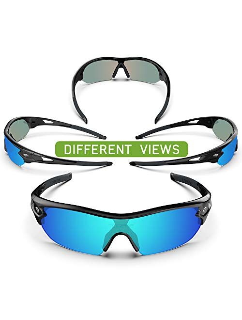 TOREGE Grilamid Tr90 Flexible Kids Sports Sunglasses Polarized Glasses for Junior Boys Girls Age 3-9 TR22