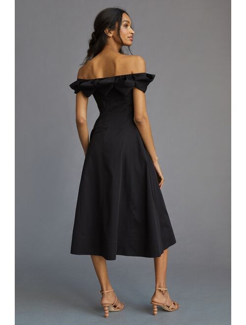 Maeve Off-The-Shoulder Bow Mini Dress