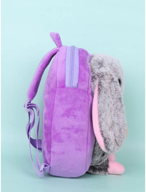 Girls Cartoon Rabbit Decor Backpack