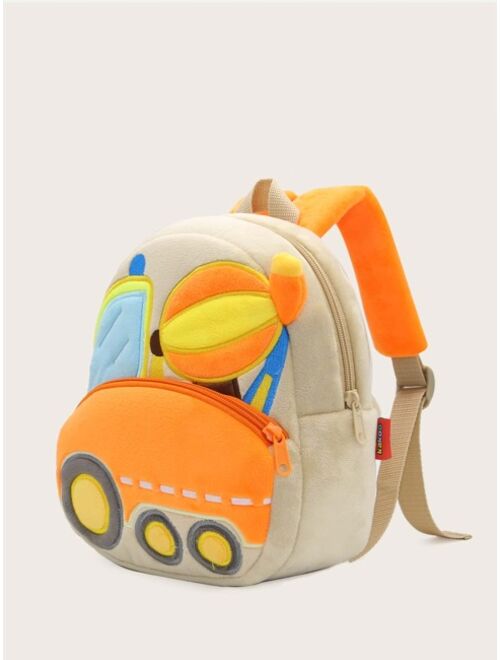 Shein Kids Color Block Excavator Design Novelty Bag