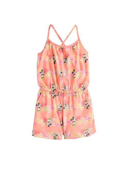 Girls 4-12 Disney Mickey Mouse & Minnie Mouse Crossback Cami Romper by Jumping Beans