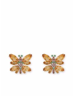 18kt yellow gold Spring gemstone clip-on earrings