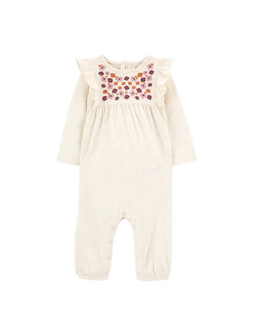 Baby Girl Carter's Embroidered Floral Jumpsuit