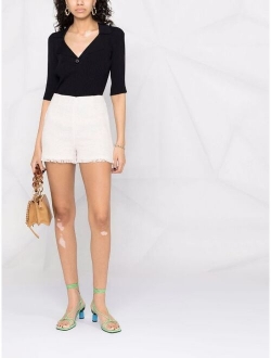 frayed-hem mini shorts