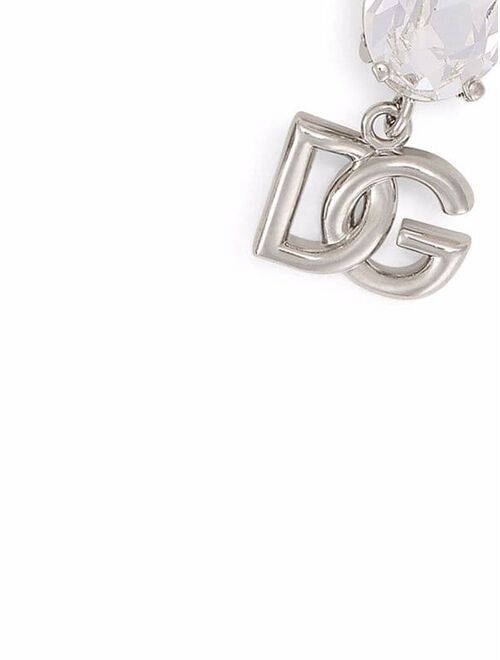Dolce & Gabbana crystal-embellished logo earrings