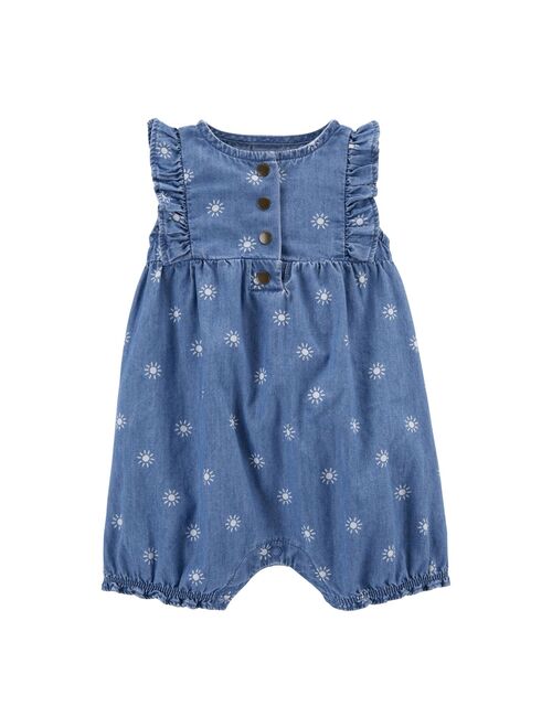 Baby Girl Carter's Chambray Snap-Up Romper
