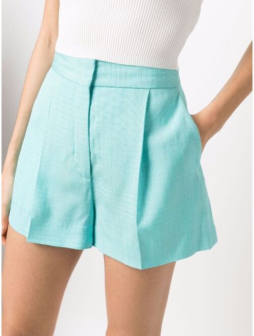 SANDRO Benjamin high-waisted cotton shorts