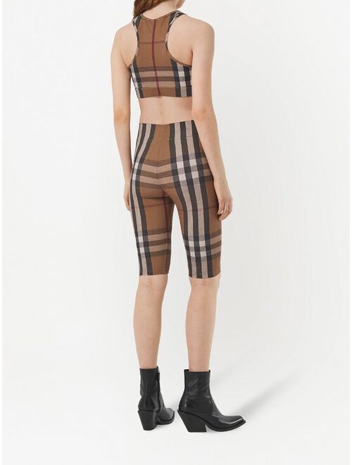 Burberry check-print cycling shorts