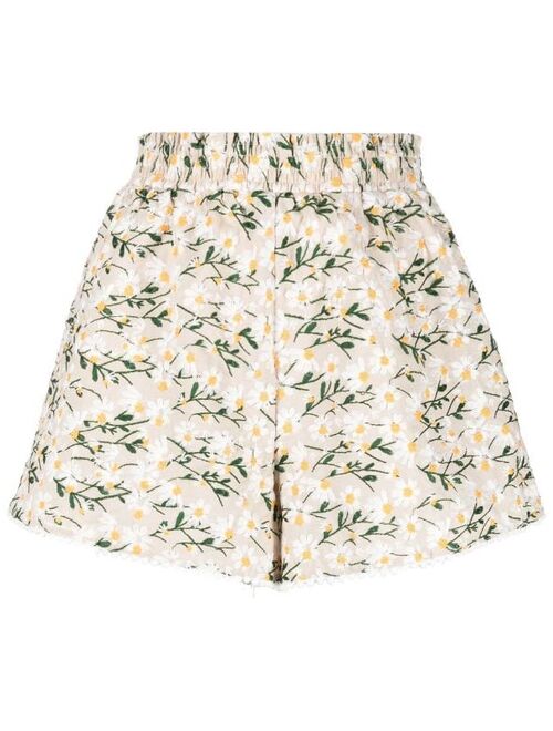 Maje floral embroidered shorts