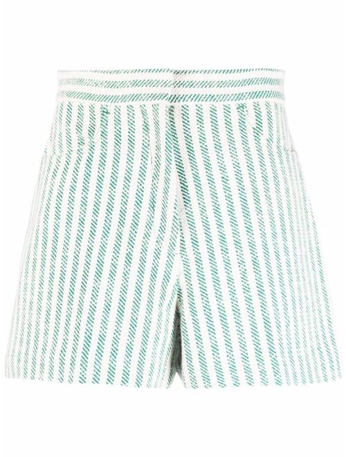 SANDRO Mathis stripe-print shorts