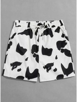 Guys Cow Print Shorts
