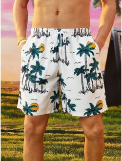 Guys Tropical Print Shorts