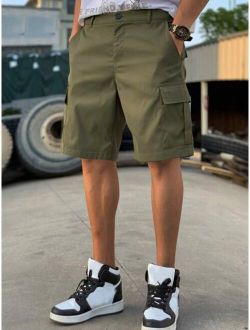 Men Flap Pocket Side Shorts