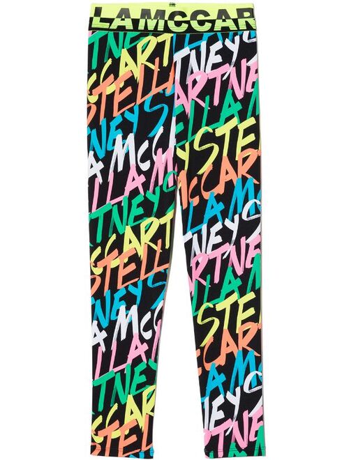 Stella McCartney Kids logo-lettering leggings