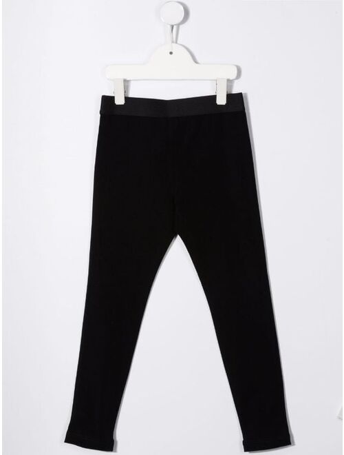 Dolce & Gabbana Kids logo-waistband cotton leggings