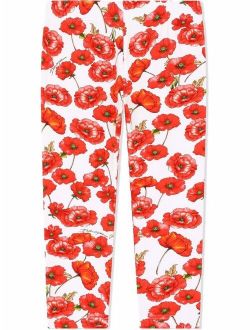 Kids poppy print leggings