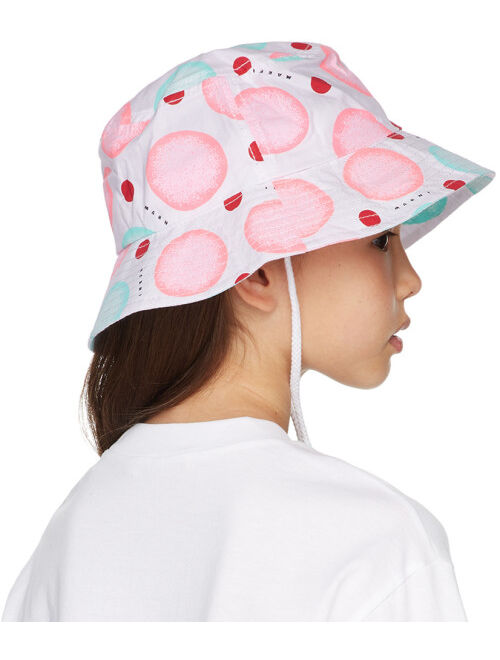 MARNI Kids White Dots Bucket Hat
