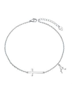 Jzmsjf Anklets for Women S925 Sterling Silver Adjustable Beach Foot Ankle Bracelet Jewelry Gifts