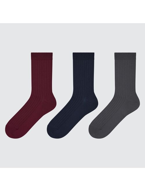 Uniqlo Wide-Ribbed Socks (3 Pairs)