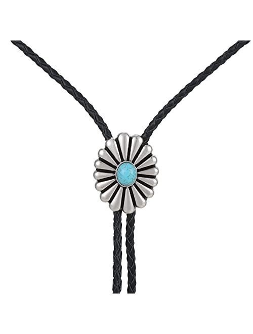 Generic Bolo Tie for Man and Woman, Handmade Round Shape Western Cowboy Bola Tie Costume Accessories for Men Woman