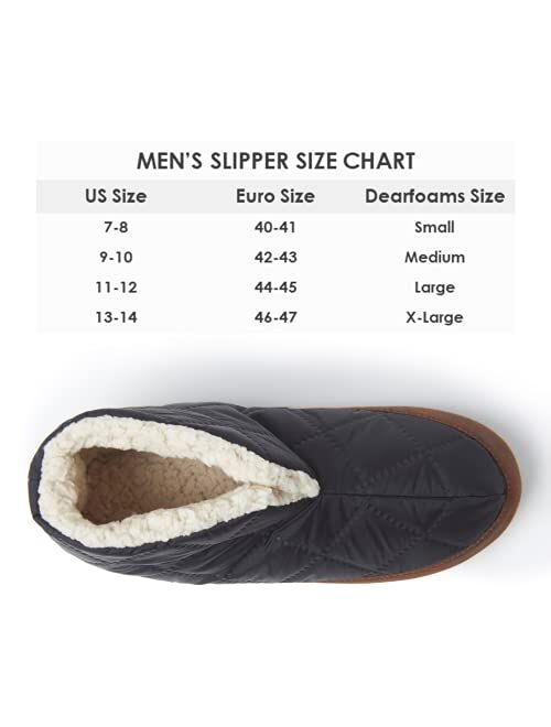 Dearfoams Men's Original Nylon Warm Up Bootie Slipper