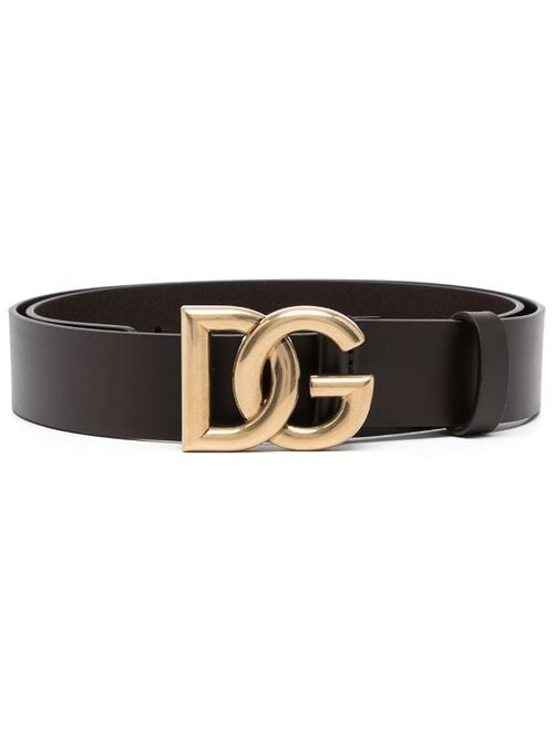 Dolce & Gabbana logo-buckle leather belt