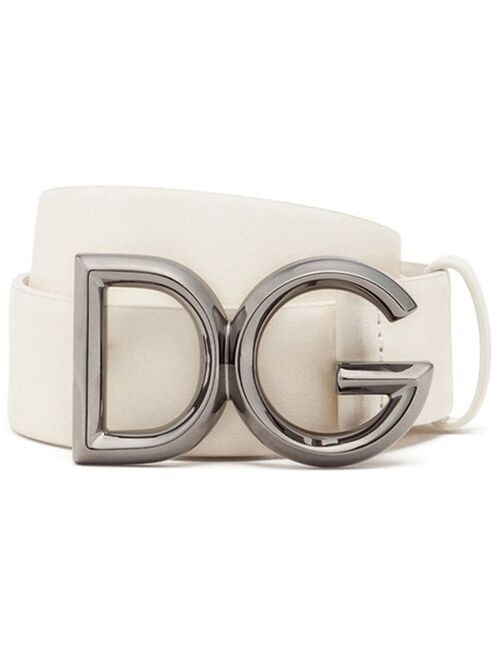 Dolce & Gabbana logo-plaque adjustable belt