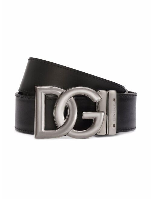 Dolce & Gabbana reversible camouflage logo-buckle belt