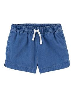 Girls 4-14 Carter's Pull-On Chambray Shorts