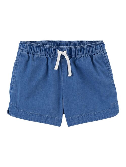 Girls 4-14 Carter's Pull-On Chambray Shorts