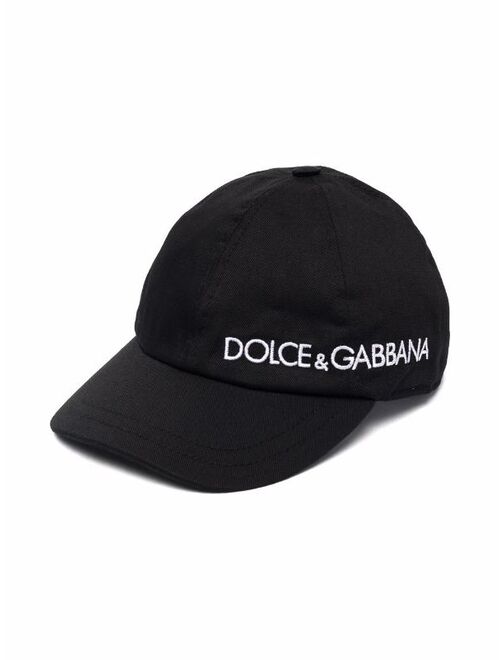 Dolce & Gabbana Kids logo-embroidered cotton cap