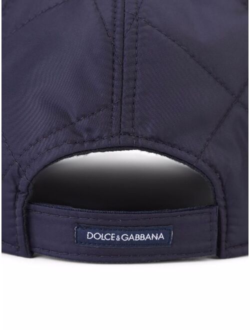 Dolce & Gabbana Kids quilted logo-patch cap