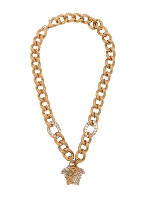 Versace crystal-embellished Medusa necklace
