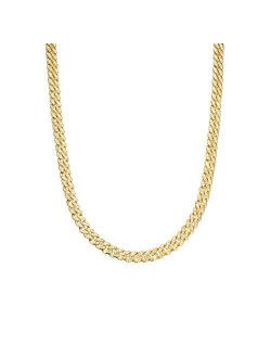 FEEL STYLE Cuban Link Chain Bling 8mm Miami Cuban Necklace Gold Silver Rose Iced Out Diamond Necklace for Men Women Hip Hop Jewelry