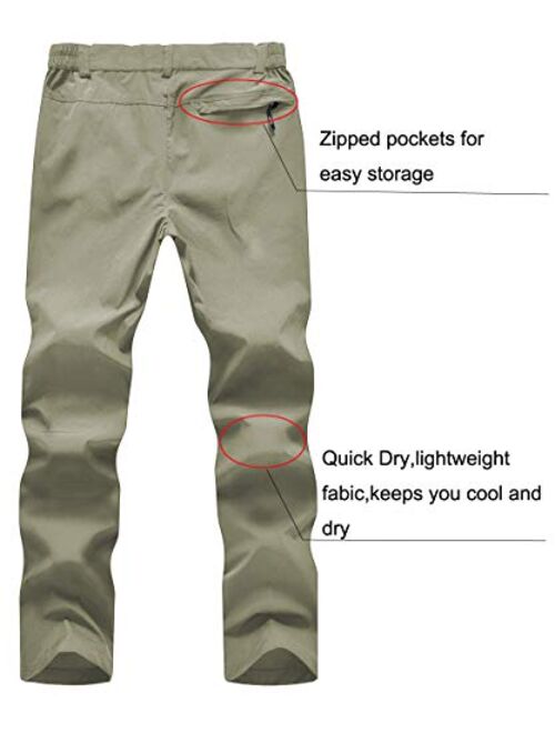 Gopune Women's Outdoor Hiking Pants Lightweight Quick Dry Water Resistant Mountain Trouser