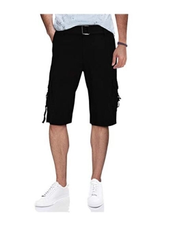 X RAY Mens Tactical Cargo Shorts Camo and Solid Colors 12.5" Inseam Knee Length Classic Fit Multi Pocket