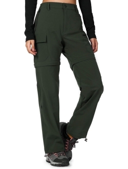 Cycorld Women's-Hiking-Pants-Convertible Quick-Dry-Stretch-Lightweight Zip-Off Outdoor Pants with 5 Deep Pocket