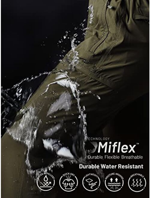 MIER Women's Quick Dry Cargo Pants Lightweight Tactical Hiking Pants with 6 Pockets, Stretchy and Water-Resistant