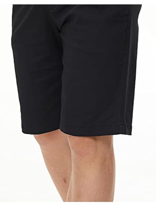 Plaid&Plain Men's Khaki Shorts Slim Fit Chino Shorts 9 inch Inseam