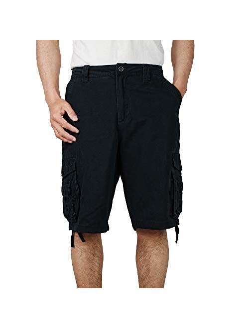 Buy QBSM Mens Cargo Shorts, Relaxed Fit Multi Pocket Outdoor Cotton