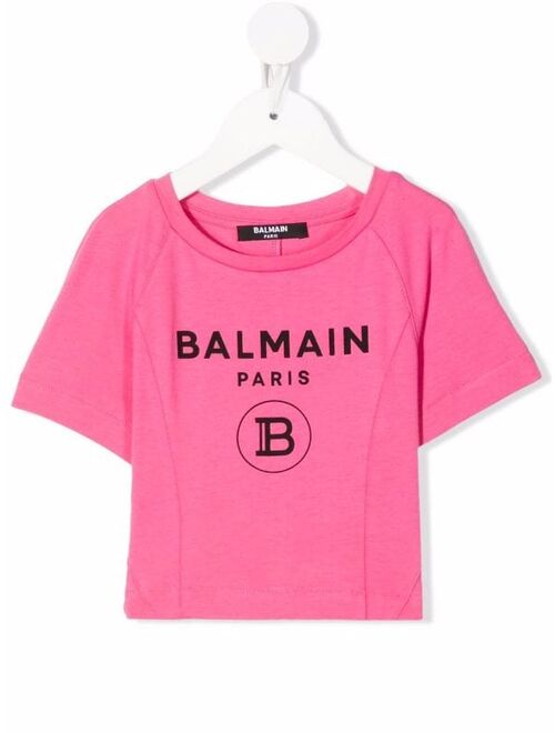 Balmain Kids logo-print cotton T-Shirt